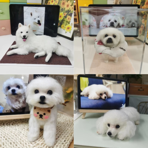 オーダーメイド】うちの子 犬猫リアルタッチ羊毛フェルト 全身人形