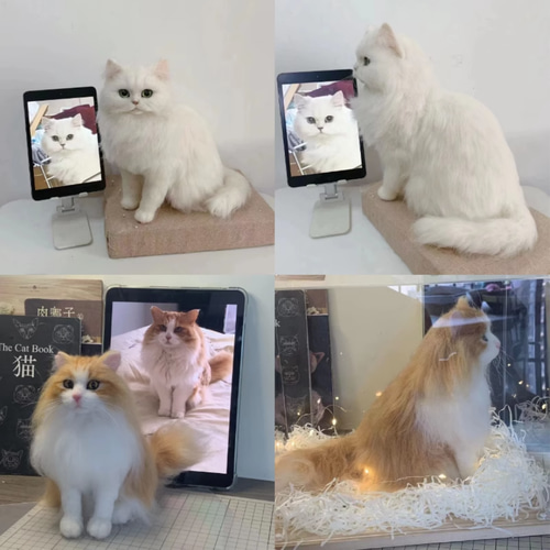 羊毛フェルト　猫　犬　オーダー　うちの子　そっくり　リアル オーダーメイド】うちの子 犬猫リアルタッチ羊毛フェルト 全身