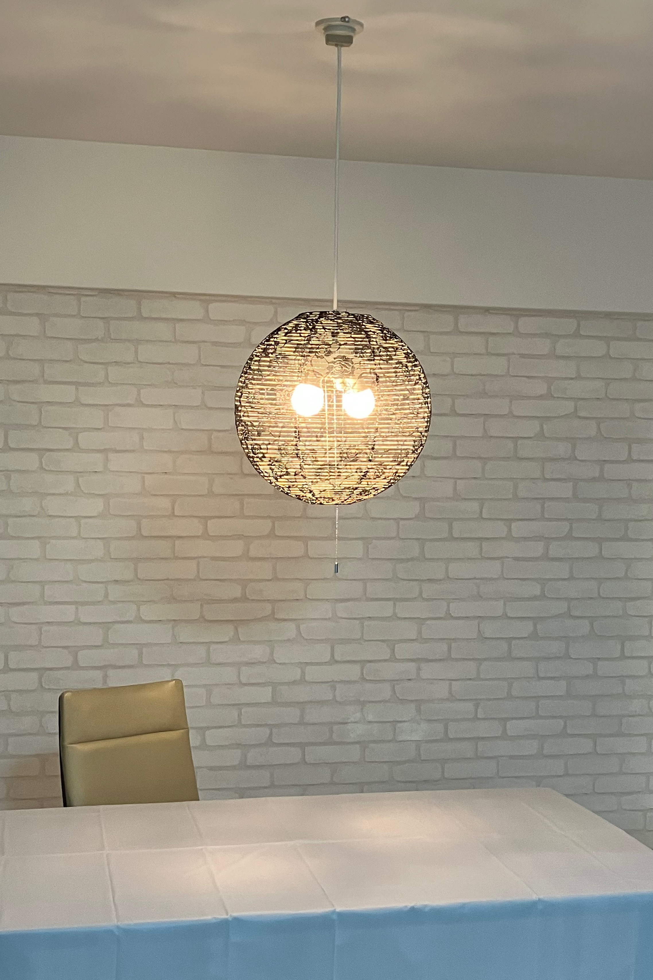 ◎お部屋を照らす、暮らしを彩る、凛として優しい黒◎ チュールレースペンダントライト ロゼノワール【受注製作】