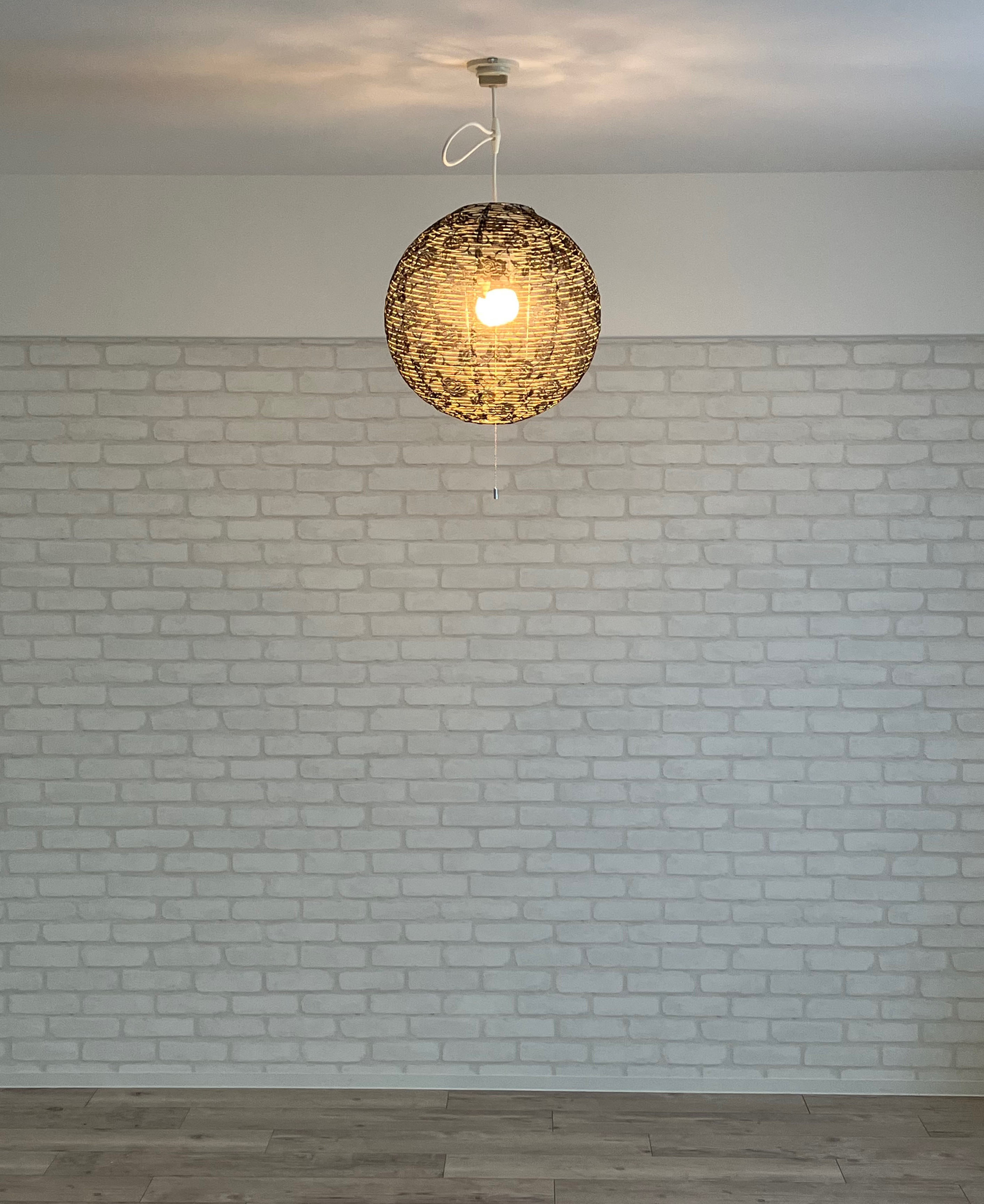 ◎お部屋を照らす、暮らしを彩る、凛として優しい黒◎ チュールレースペンダントライト ロゼノワール【受注製作】