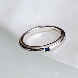 ９月誕生石ブルーサファイア一粒リングRS-49（選べる誕生石）SV925 7枚目の画像