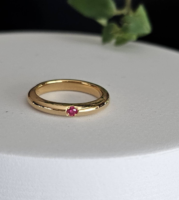 ９月誕生石ブルーサファイア一粒リングRS-49（選べる誕生石）SV925 6枚目の画像