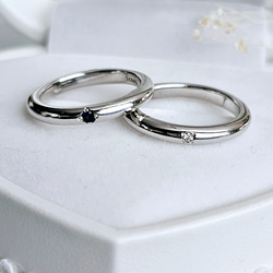 ９月誕生石ブルーサファイア一粒リングRS-49（選べる誕生石）SV925 5枚目の画像