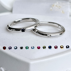 ９月誕生石ブルーサファイア一粒リングRS-49（選べる誕生石）SV925 9枚目の画像