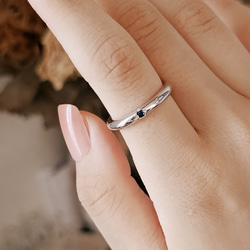 ９月誕生石ブルーサファイア一粒リングRS-49（選べる誕生石）SV925 4枚目の画像