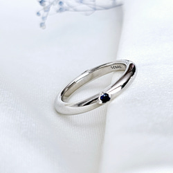 ９月誕生石ブルーサファイア一粒リングRS-49（選べる誕生石）SV925 3枚目の画像
