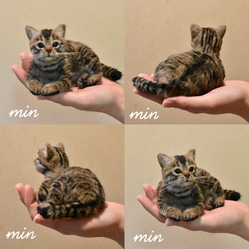 オーダーメイド】あなたの猫さんお作りします 羊毛フェルト 手 オーダーメイド】あなたの猫さんお作りします 羊毛フェルト 手