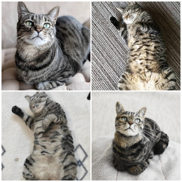 羊毛フェルト　猫　オーダー　KiraKiraページ オーダーメイド】あなたの猫さんお作りします 羊毛フェルト 受注