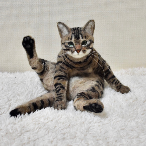 羊毛フェルト　猫　オーダー　KiraKiraページ オーダーメイド】あなたの猫さんお作りします 羊毛フェルト 受注