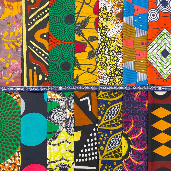 ハギレセット＊120枚組  アフリカ布 アフリカン 小物作り ハンドメイド 手作り 手芸用品 布 カットクロス 7枚目の画像
