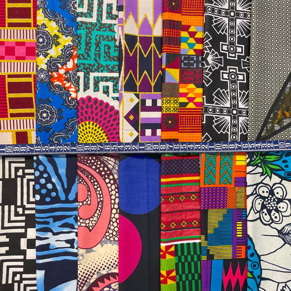 ハギレセット＊120枚組  アフリカ布 アフリカン 小物作り ハンドメイド 手作り 手芸用品 布 カットクロス 3枚目の画像
