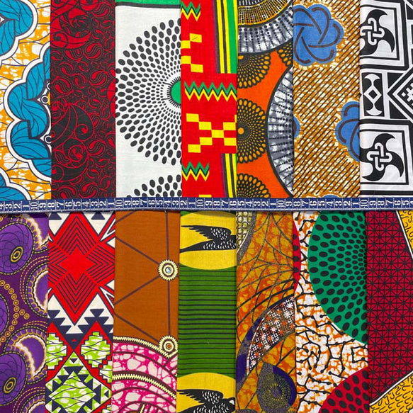 ハギレセット＊120枚組  アフリカ布 アフリカン 小物作り ハンドメイド 手作り 手芸用品 布 カットクロス 9枚目の画像