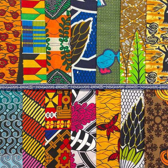 ハギレセット＊120枚組  アフリカ布 アフリカン 小物作り ハンドメイド 手作り 手芸用品 布 カットクロス 8枚目の画像