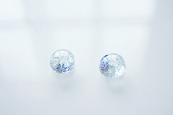 -Umi Shizuku- 天然石海藍寶石耳釘/耳環 [hitoshizuku] 第4張的照片