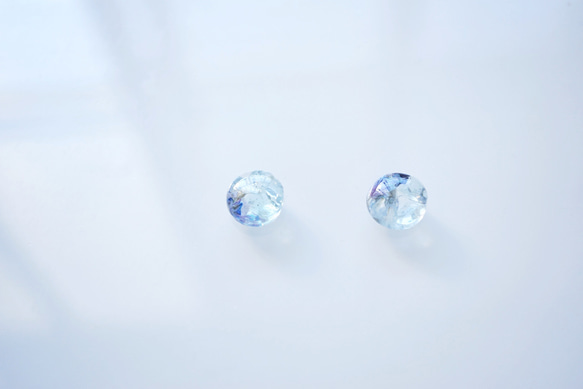-Umi Shizuku- 天然石海藍寶石耳釘/耳環 [hitoshizuku] 第3張的照片