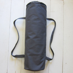 Canvas Yoga Bag - Charcoal + Light Yellow 2枚目の画像