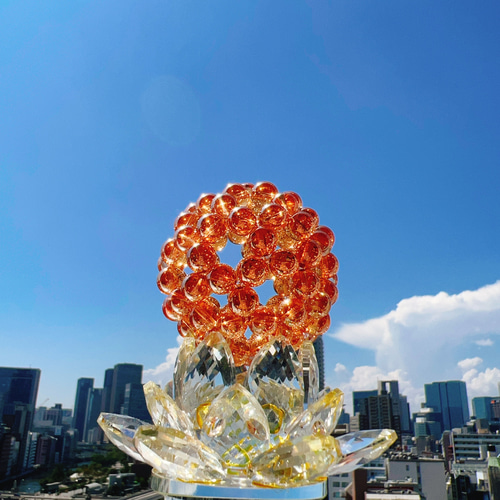 宇宙龍フラーレン水晶 シャンパンオーラ8mm球/天然石/浄化/御
