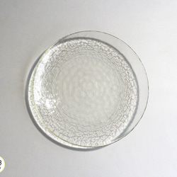 リサイクルガラスの食器　丸皿(φ24cm) 4枚目の画像