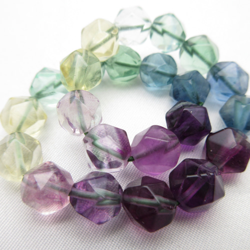 20面カット】/【フローライト】/【グラデーションカラー】/内周size(約