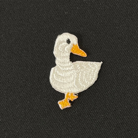 アヒル　duck　ワンポイント　刺繍　ワッペン　アップリケ　シール可 4枚目の画像
