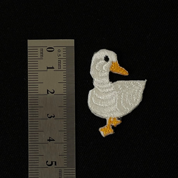 アヒル　duck　ワンポイント　刺繍　ワッペン　アップリケ　シール可 5枚目の画像