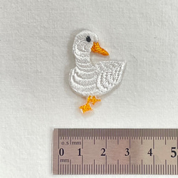 アヒル　duck　ワンポイント　刺繍　ワッペン　アップリケ　シール可 2枚目の画像