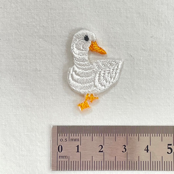 アヒル　duck　ワンポイント　刺繍　ワッペン　アップリケ　シール可 2枚目の画像