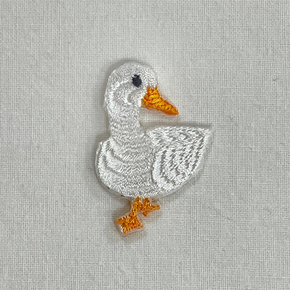 アヒル　duck　ワンポイント　刺繍　ワッペン　アップリケ　シール可 3枚目の画像