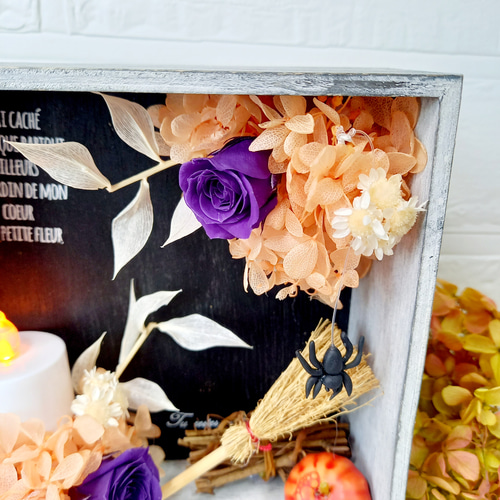 ハロウィン】仕掛けがいっぱい!!ハロウィンボックスフラワーアレンジ  