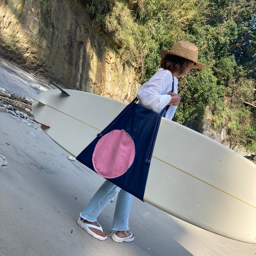 サーフボードキャリーバッグ パッチワークデニム(&pink) ロング