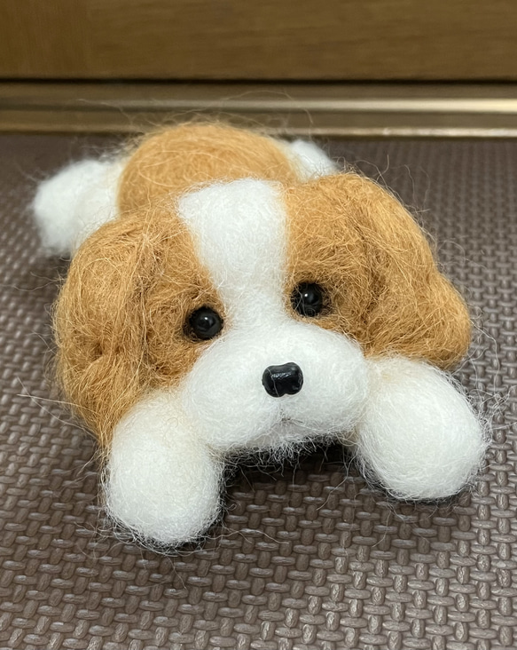 限定品♡ハンドメイド❤︎羊毛フェルト　キャバリア♡置物 人形　愛犬♡ 2枚目の画像