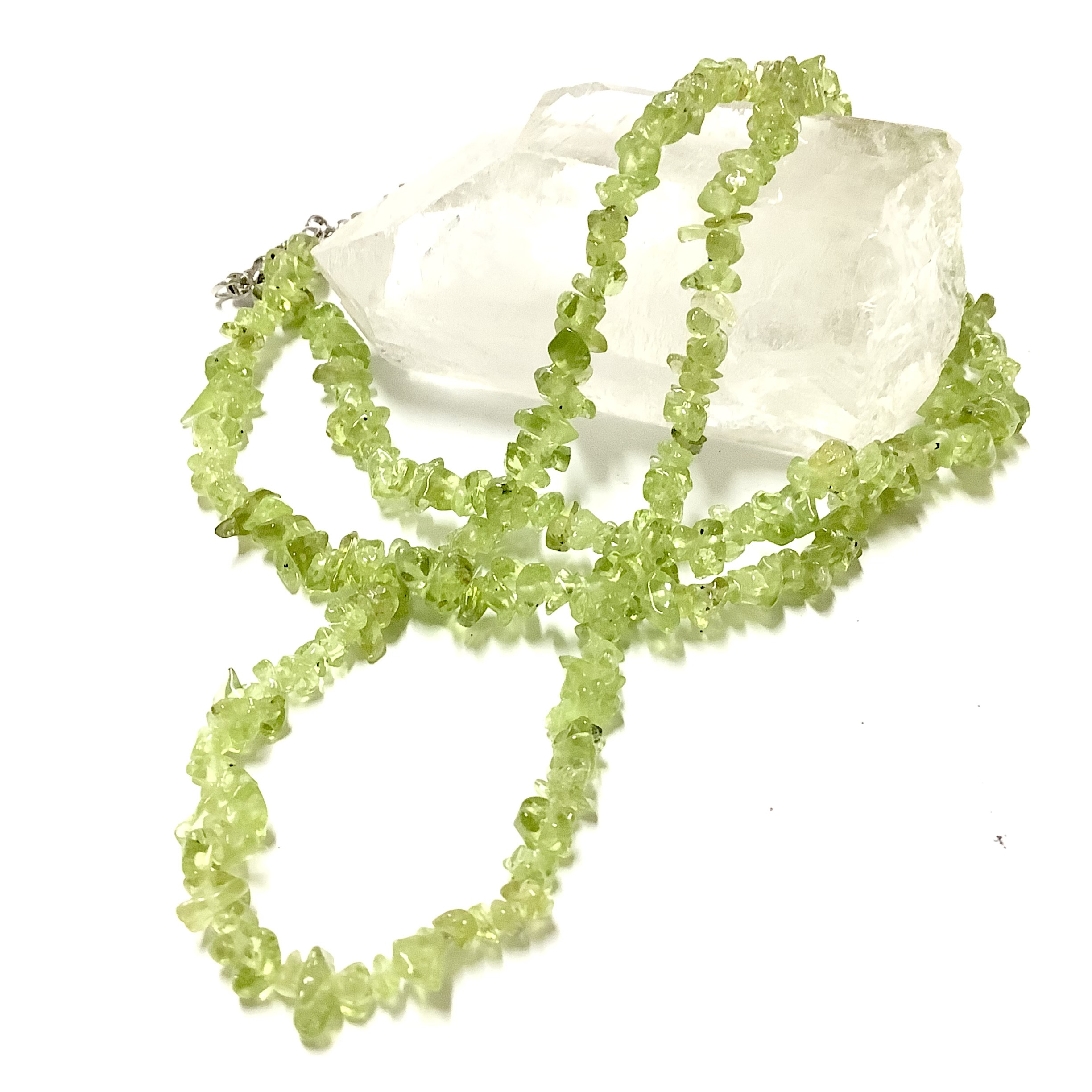 数量限定☆太陽の雫☆ ヒーリングストーン 天然石 ペリドット ロングネックレス