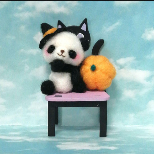 羊毛フェルト ハロウィンなパンダ 羊毛フェルト 秋都 通販 16417968