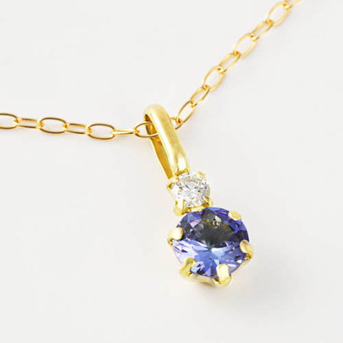 早い者勝ち! 天然タンザナイト ダイヤモンド K18 刻印 ネックレス タンザナイト ネックレス 8.75ct 脇石ダイヤ 3.15ct(Total) 脇石