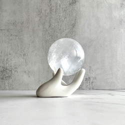 石がおしゃれに映える♪【ホワイトハンド スフィアホルダー】スタンド