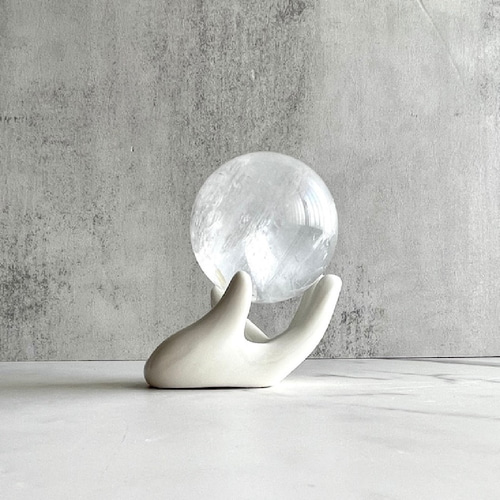 石がおしゃれに映える♪【ホワイトハンド スフィアホルダー】スタンド