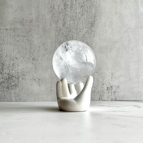 石がおしゃれに映える♪【ホワイトハンド スフィアホルダー】スタンド