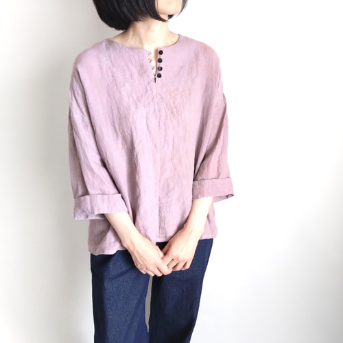 ベルギーリネン　長袖　作家さん