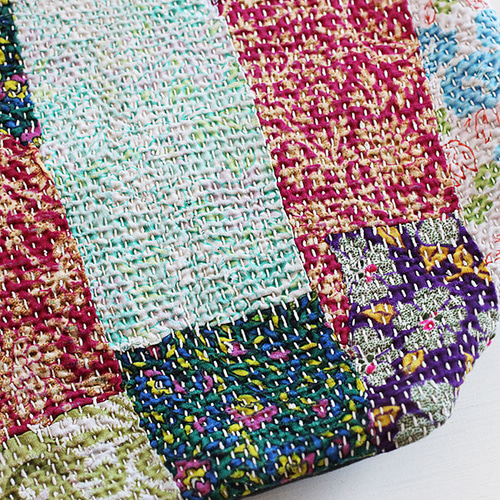 152 刺繍パッチワークカンタキルト ターコイズ 漏る 152 刺繍パッチワークカンタキルト ターコイズ 漏る