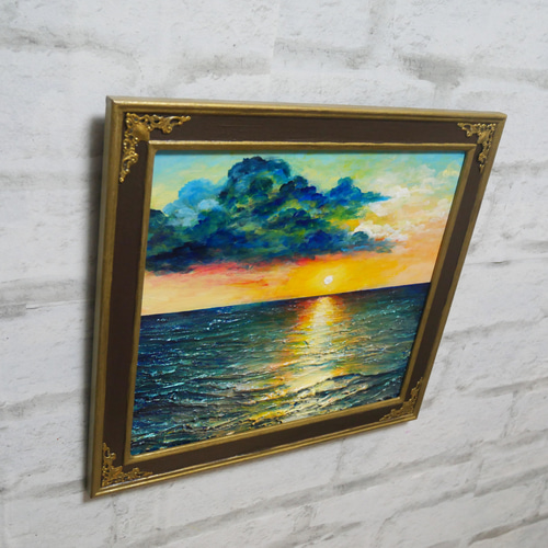 油絵 油彩 油彩画 絵画【Sea at Dusk】 絵画 HR 通販 16418268