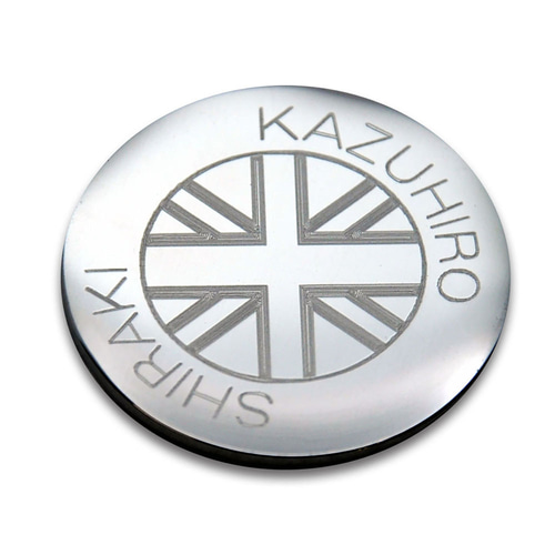 名入れ ステンレス 30mm ゴルフマーカー ユニオンジャック ポケット