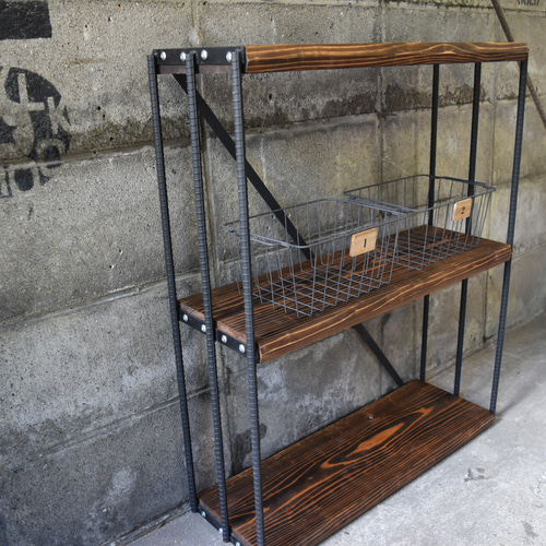 アイアン　シェルフ　ラック　インダストリアル　シューズラック　男前　店舗什器 男前アイアンシェルフ インダストリアル 男前 ラック シェルフ