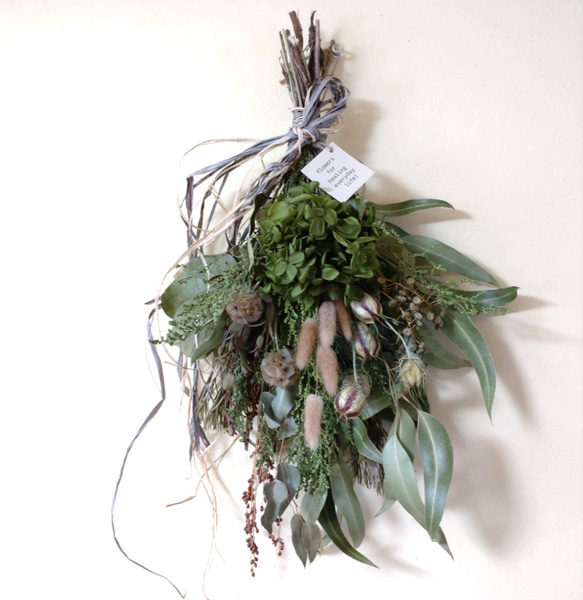 再販！！H約45cm♡森のあじさいとユーカリ♡プリザーブドドライ  