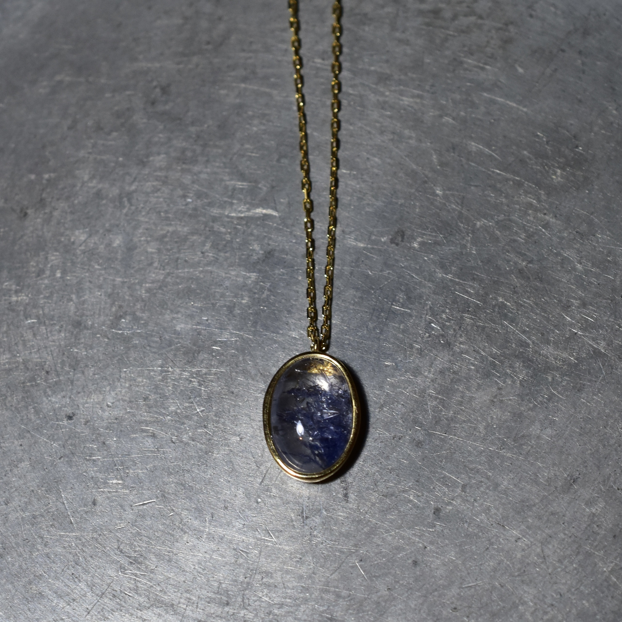 Dumortierite in quartz