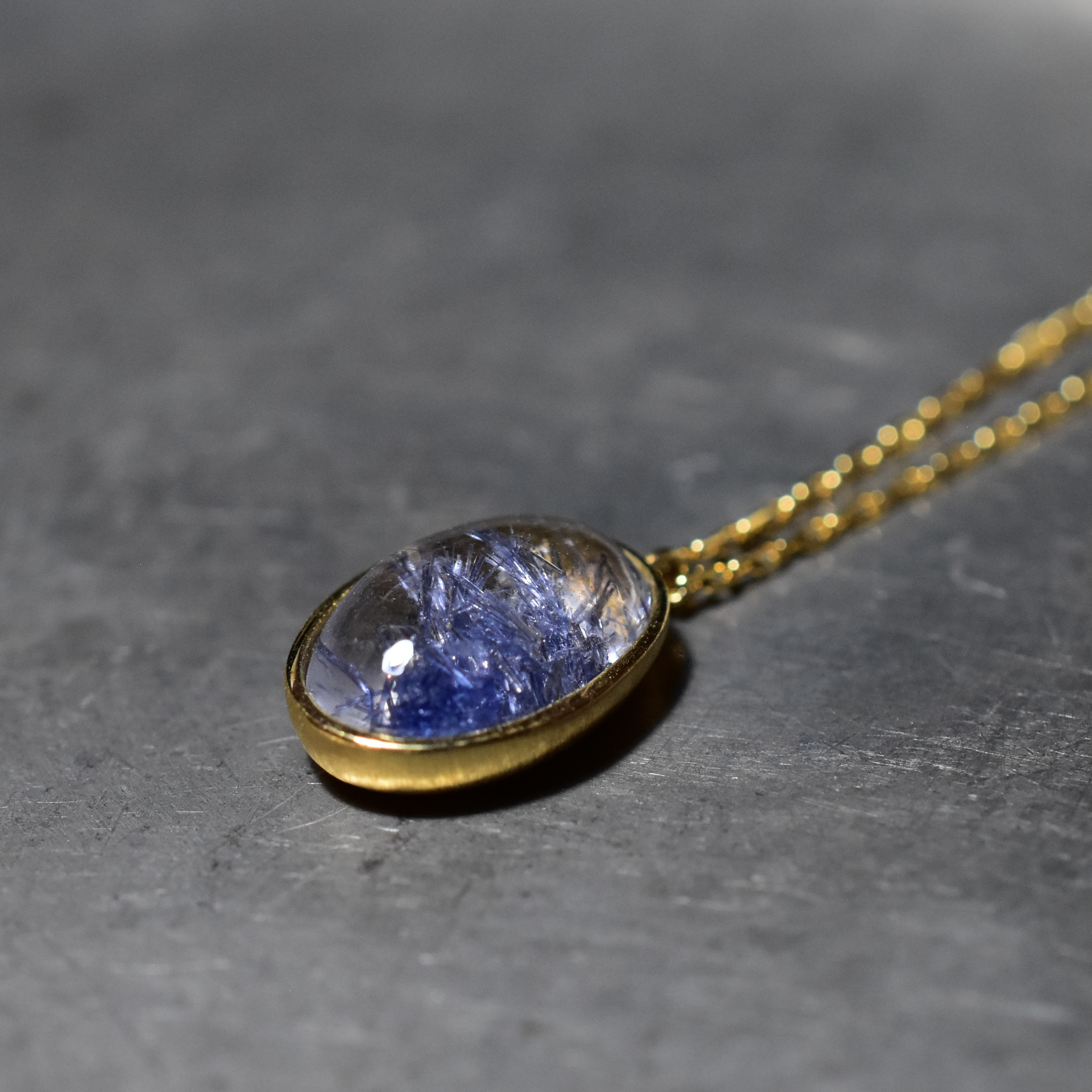 Dumortierite in quartz