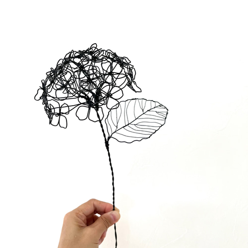 一点もの】等身大の紫陽花 ワイヤーアート ワイヤークラフト