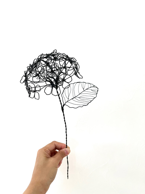 一点もの】等身大の紫陽花 ワイヤーアート ワイヤークラフト