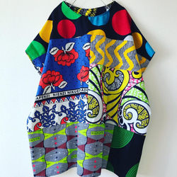 アフリカンバティック zakuchiku サロペット オールインワン