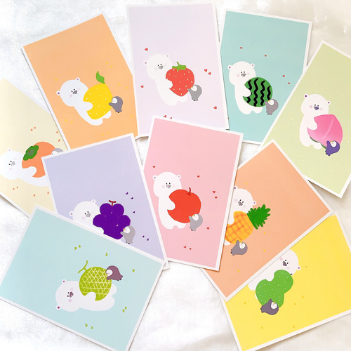 イラストカード、イラストペーパー まとめ売り バラ売り可