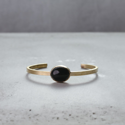 【在庫処分SALE】真鍮 ガラスバングル  選べる3collar  アンティークゴールド  BB020 7枚目の画像